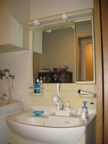 洗面化粧台交換工事